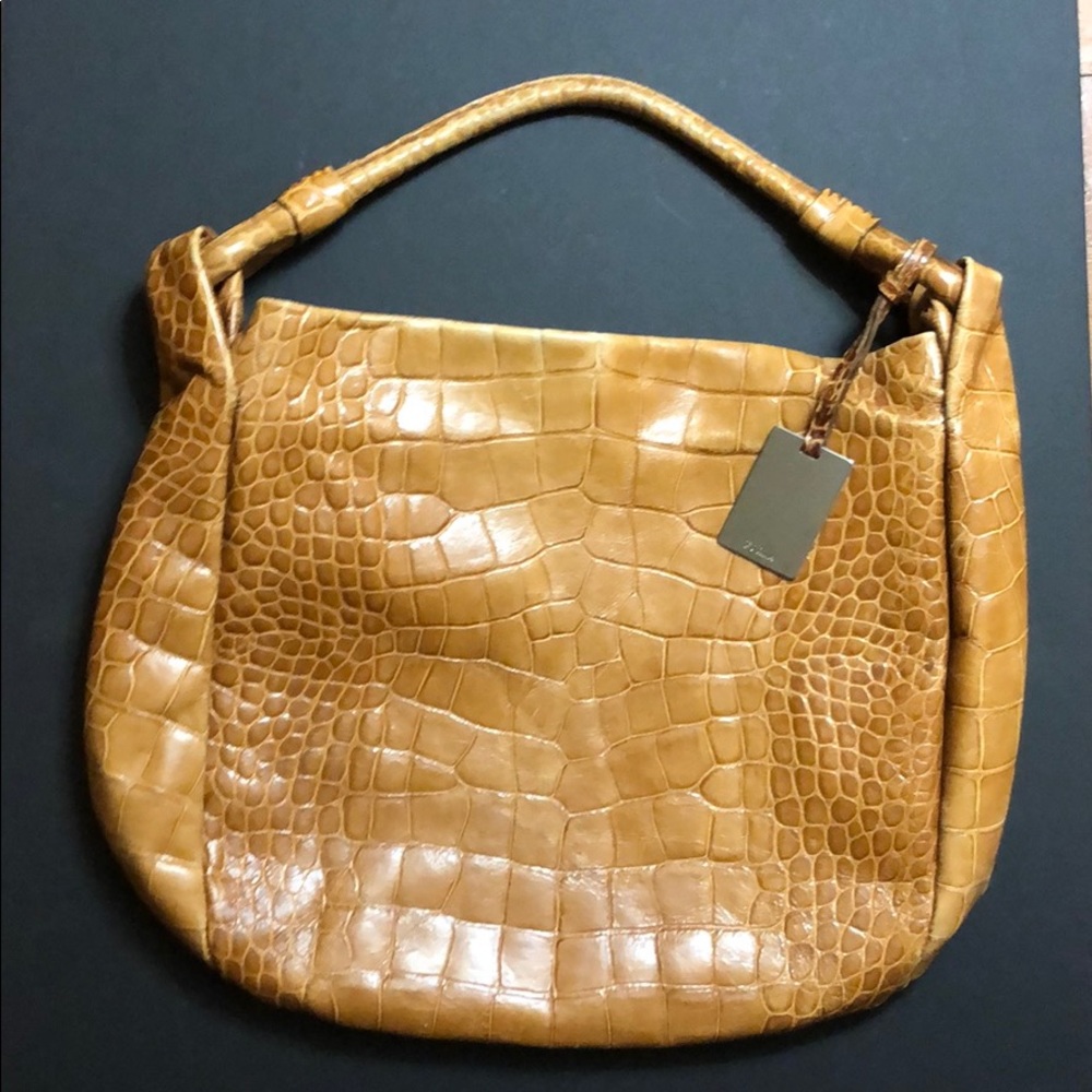 RARE FURLA ALLIGATOR/ CROC EMBOSSED LEATHER PURSE